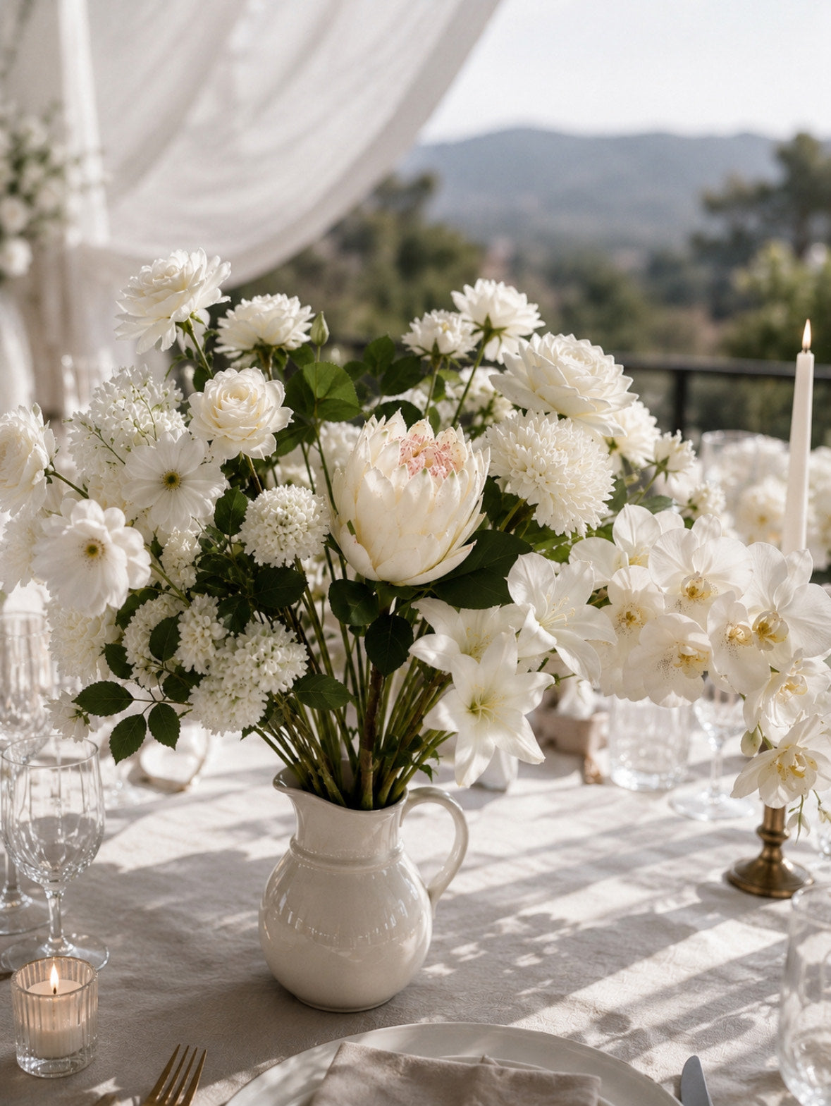 Bride's Veil Wedding Collection | Luxury Artificial Floral Arrangement