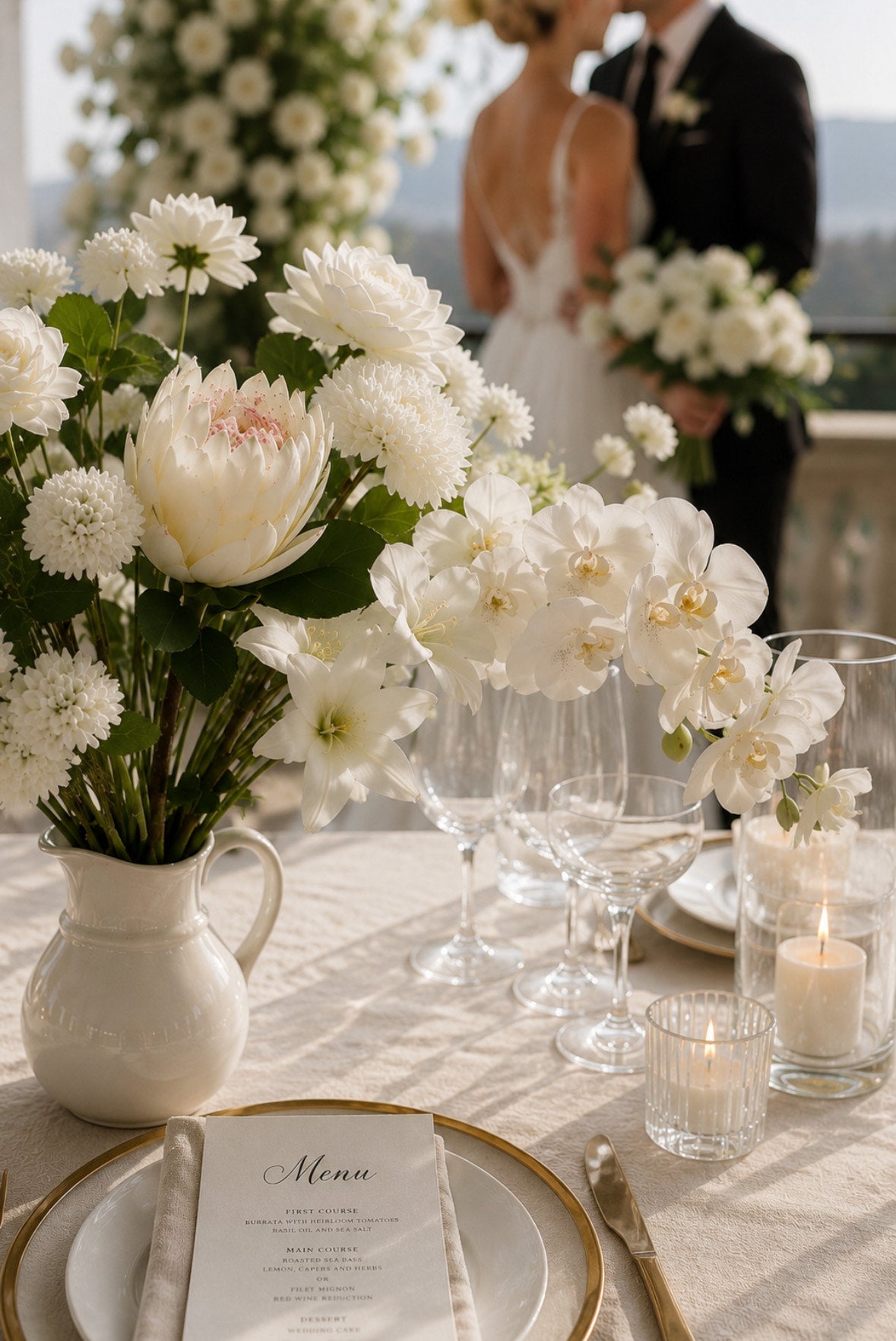 Bride's Veil Wedding Collection | Luxury Artificial Floral Arrangement